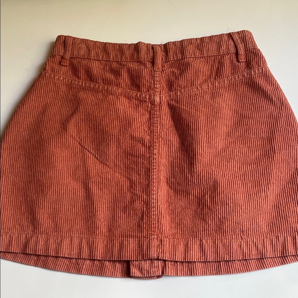 Free People Ray Corduroy Button-up Mini Skirt Size 4 - Picture 4 of 4